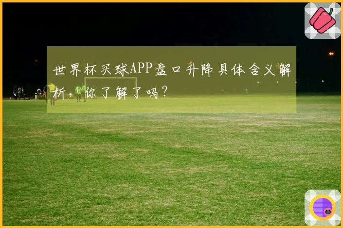 世界杯买球APP盘口升降具体含义解析，你了解了吗？